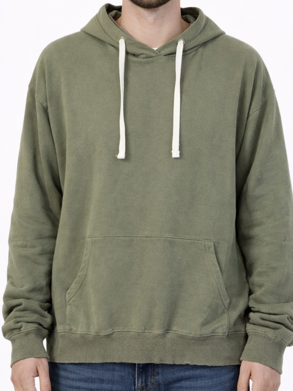 Buffalo David Bitton Green Hoodie Men’s Large Casual Streetwear Pullover